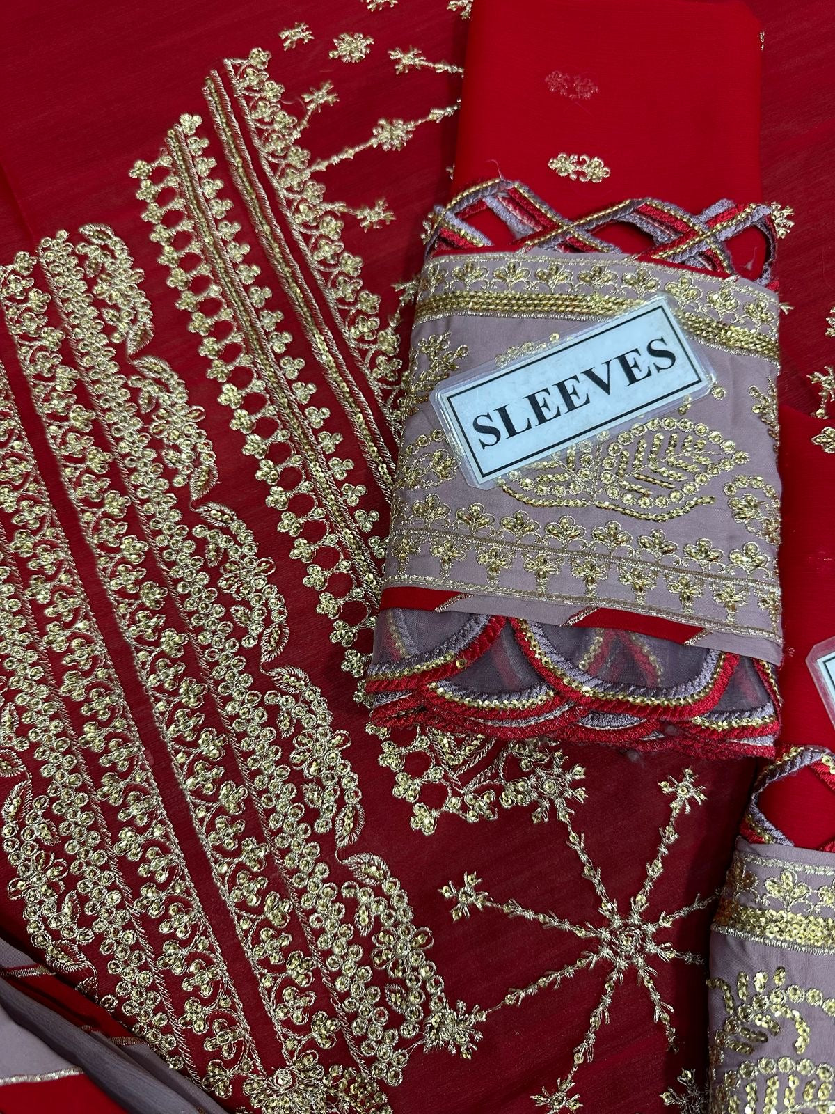 ASIM JOFA EMBROIDERED SEMI PURE CHIFFON - 3 PC UNSTITCHED