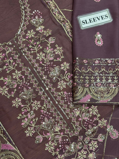 ASIM JOFA EMBROIDERED CHIFFON - 3 PC UNSTITCHED