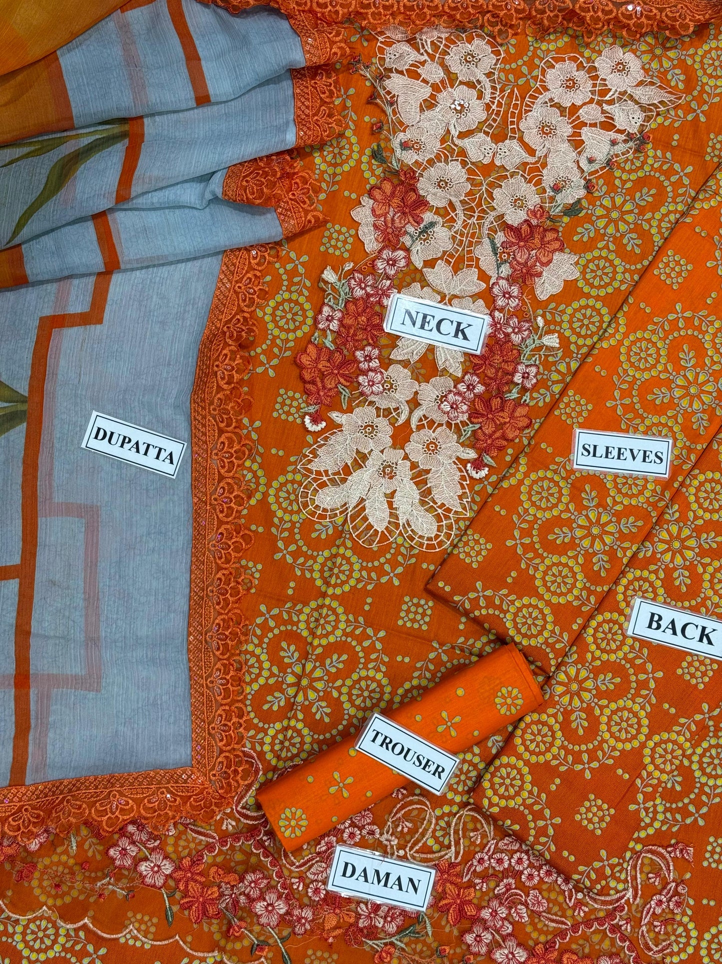 ASIFA NABEEL PRINTED EMBROIDERED LAWN - 3 PC UNSTITCHED