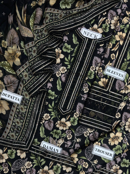 BAROQUE PRINTED EMBROIDERED FORMALS LAWN - 3 PC UNSTITCHED