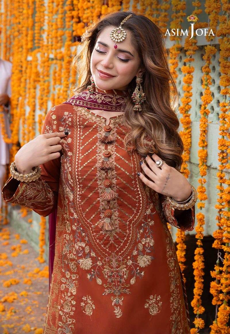 ASIM JOFA EMBROIDERED CHIFFON - 3 PC UNSTITCHED