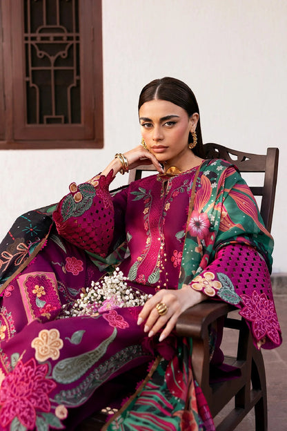 JAZMIN SHAHKAAR LUXURY EMBROIDERED LAWN - 3 PC UNSTITCHED