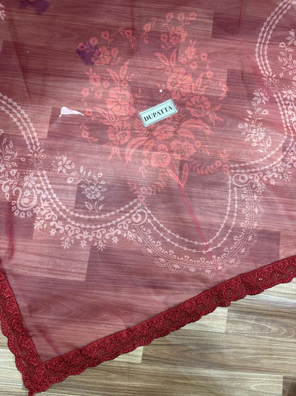 MARIA B LUXURY EMBROIDERED CHIKANKARI LAWN - 3 PC UNSTITCHED
