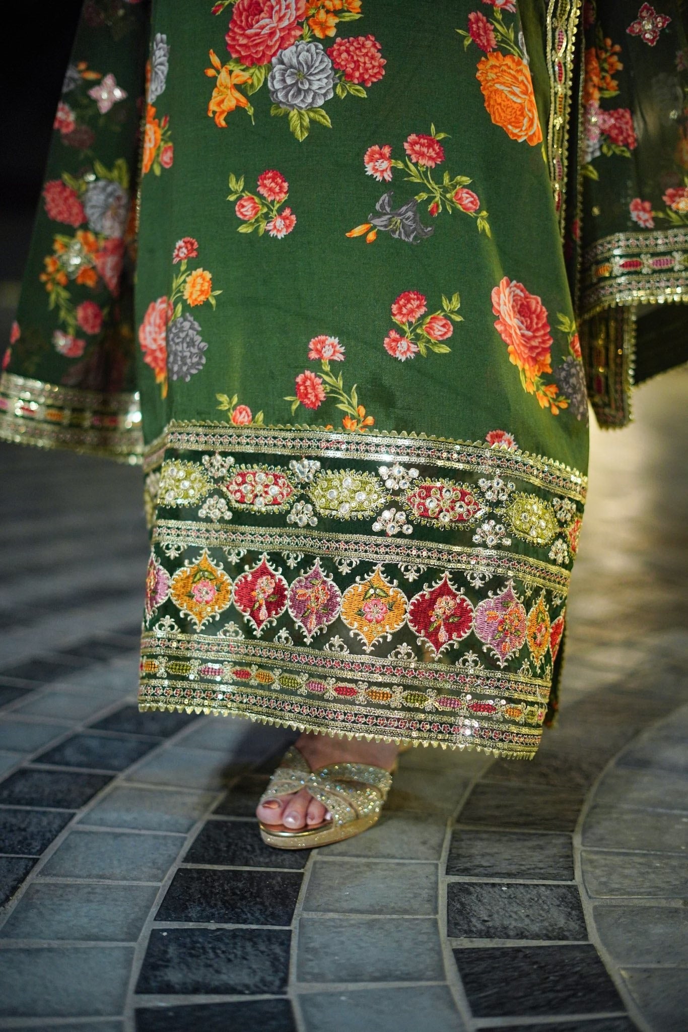 ANEELA’S EMBROIDERED SILK - 3 PC UNSTITCHED