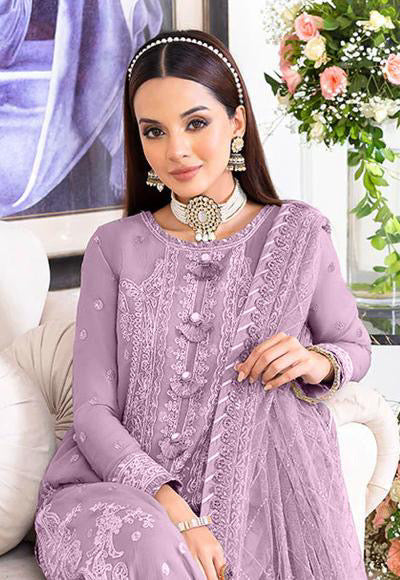 ASIM JOFA EMBROIDERED CHIFFON - 3 PC UNSTITCHED