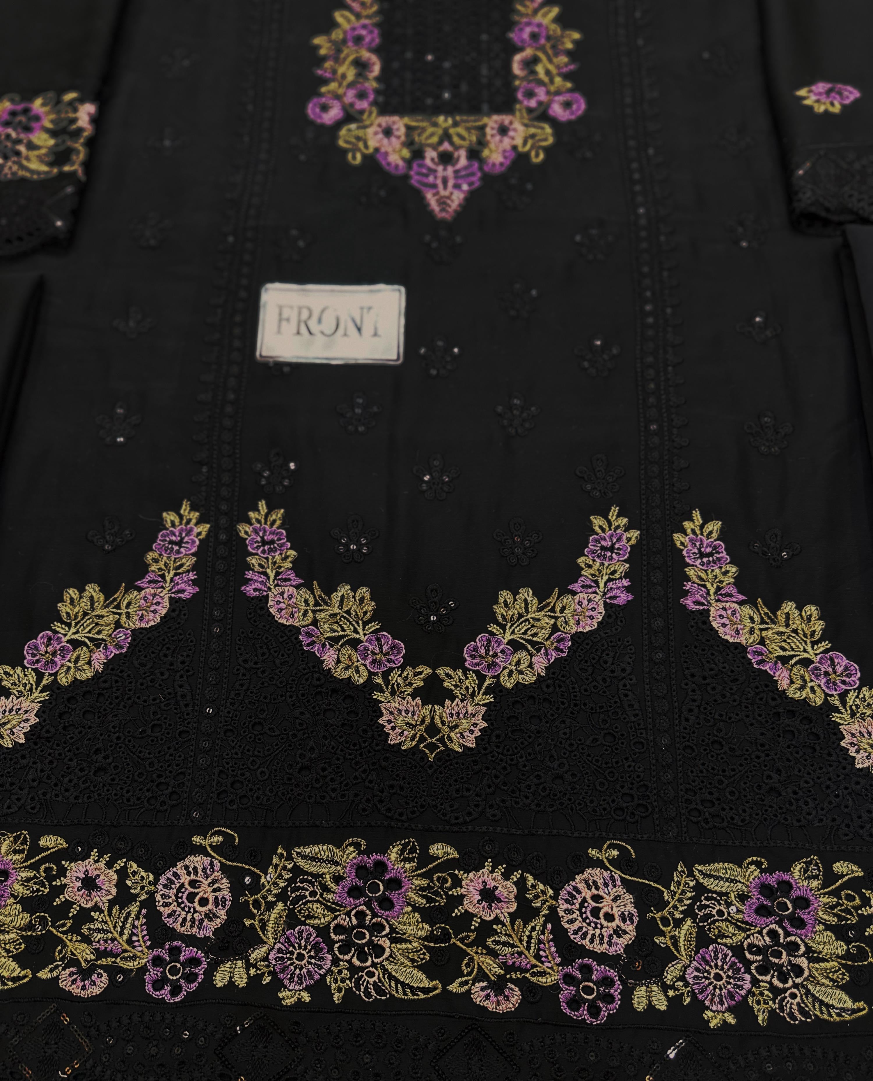 HOORAIN’S PREMIUM EMBROIDERED CHIFFON - 3 PC UNSTITCHED