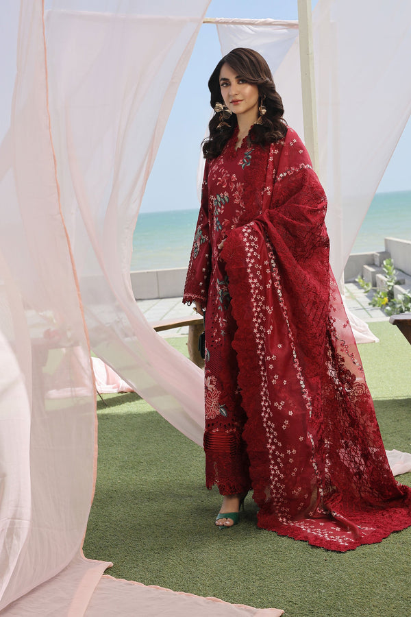 MARYAM HUSSAIN CHIKANKARI EMBROIDERED LAWN - 3 PC UNSTITCHED