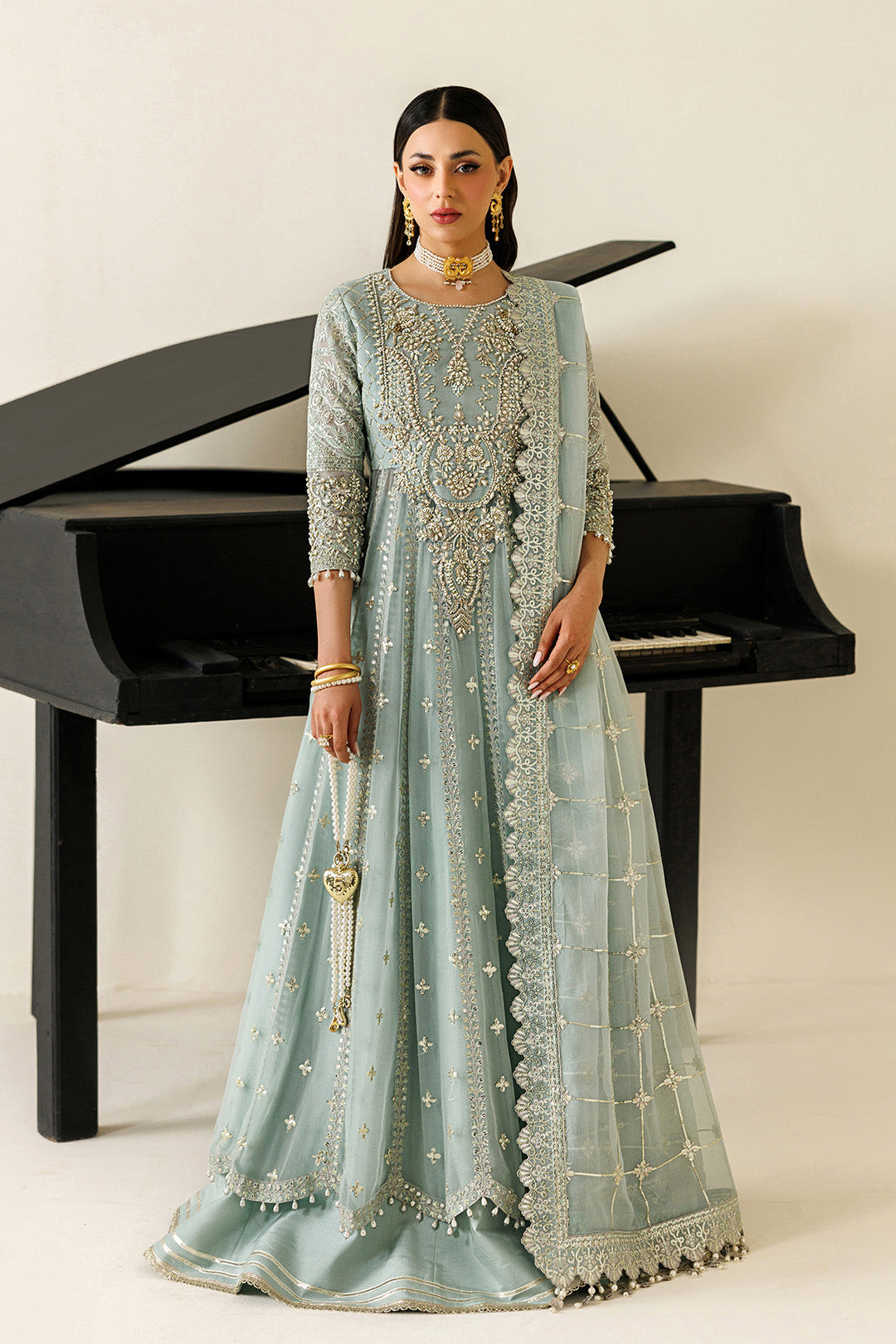 ALIZEH EMBROIDERED CHIFFON MAXI - 3 PC UNSTITCHED