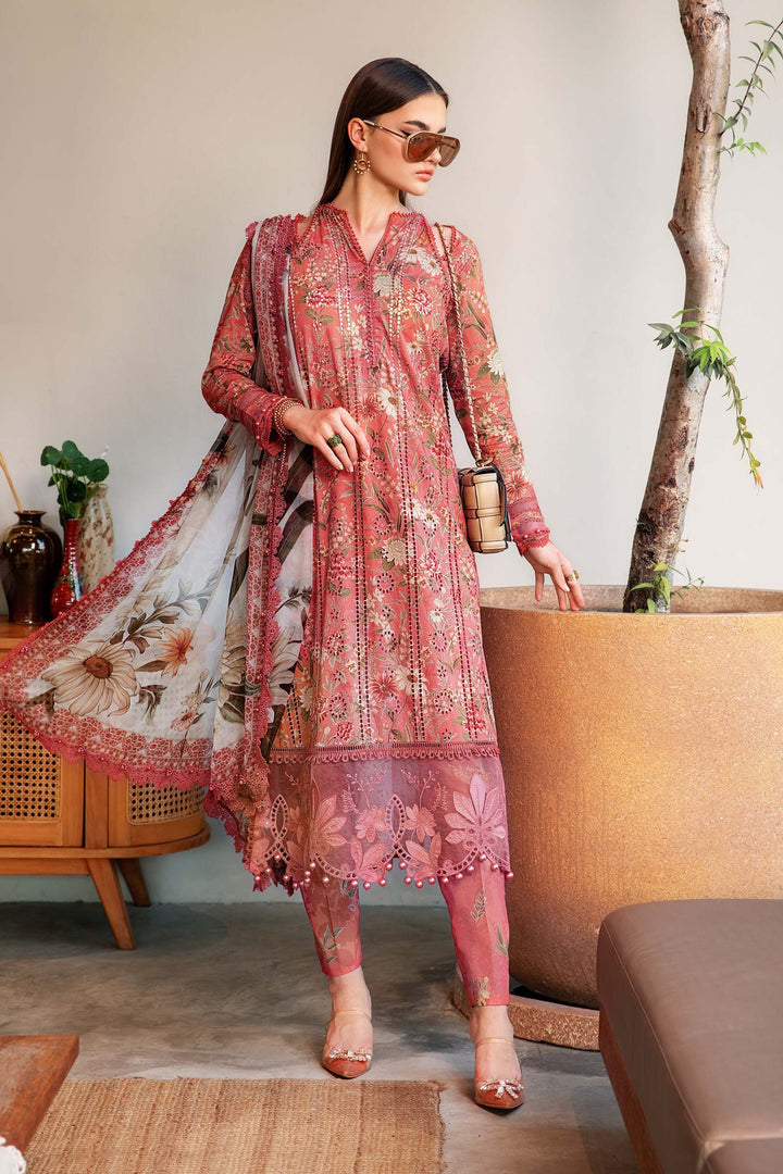 MARIA B FORMALS PRINTED EMBROIDERED CHIKANKARI LAWN - 3 PC UNSTITCHED