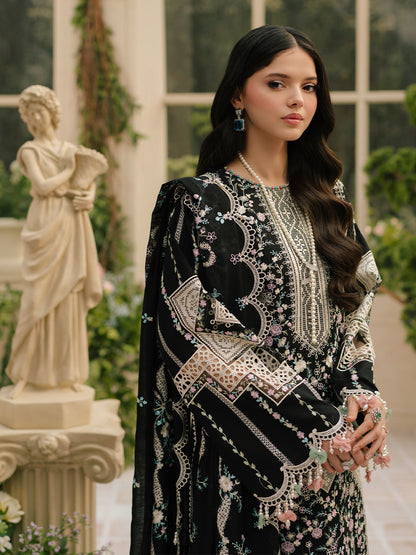 BIN ILYAS EMBROIDERED CHIKANKARI LAWN - 3 PC UNSTITCHED