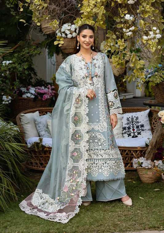 ELAF PREMIUM EMBROIDERED LAWN - 3 PC UNSTITCHED