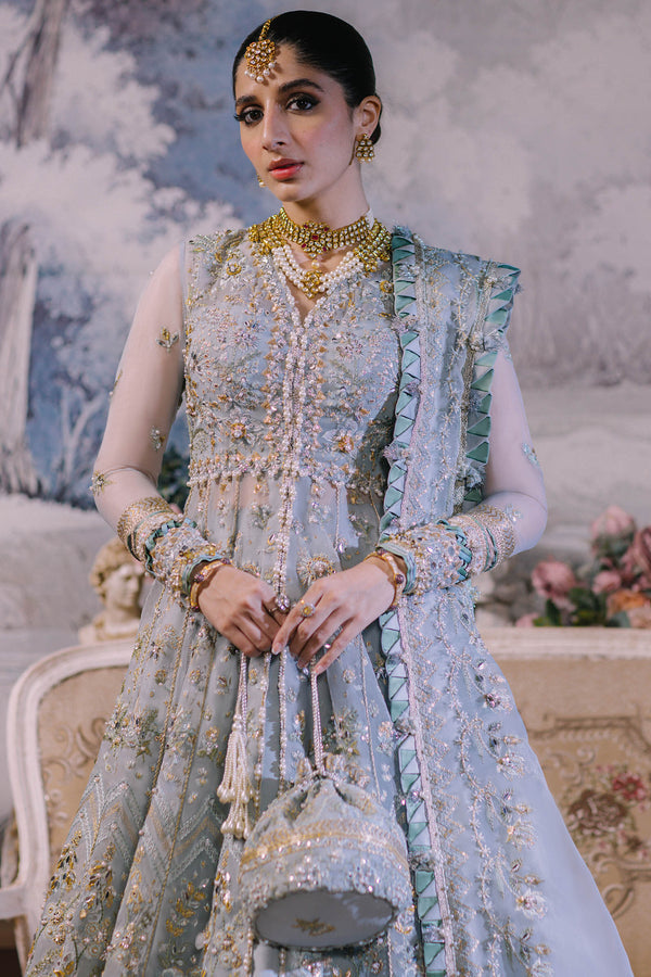 ELAN LUXURY HANDMADE BRIDAL WEDDING EMBROIDERED ORGANZA - 3 PC UNSTITCHED