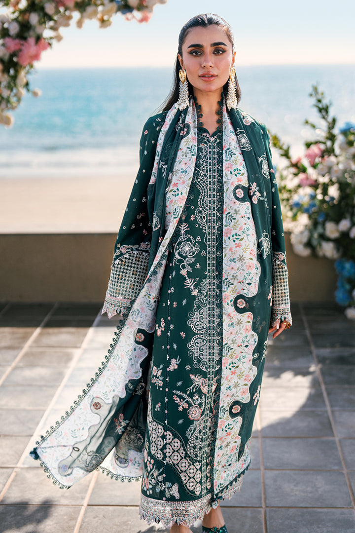 QALAMKAR LUXURY SCIFFLIE EMBROIDERED LAWN - 3 PC UNSTITCHED