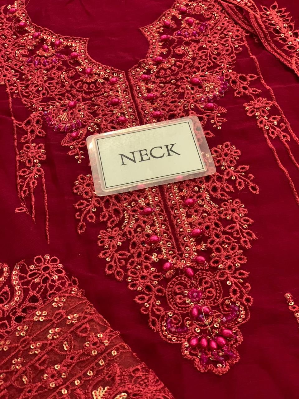 QALAMKAR LUXURY EMBROIDERED CHIFFON - 3 PC UNSTITCHED