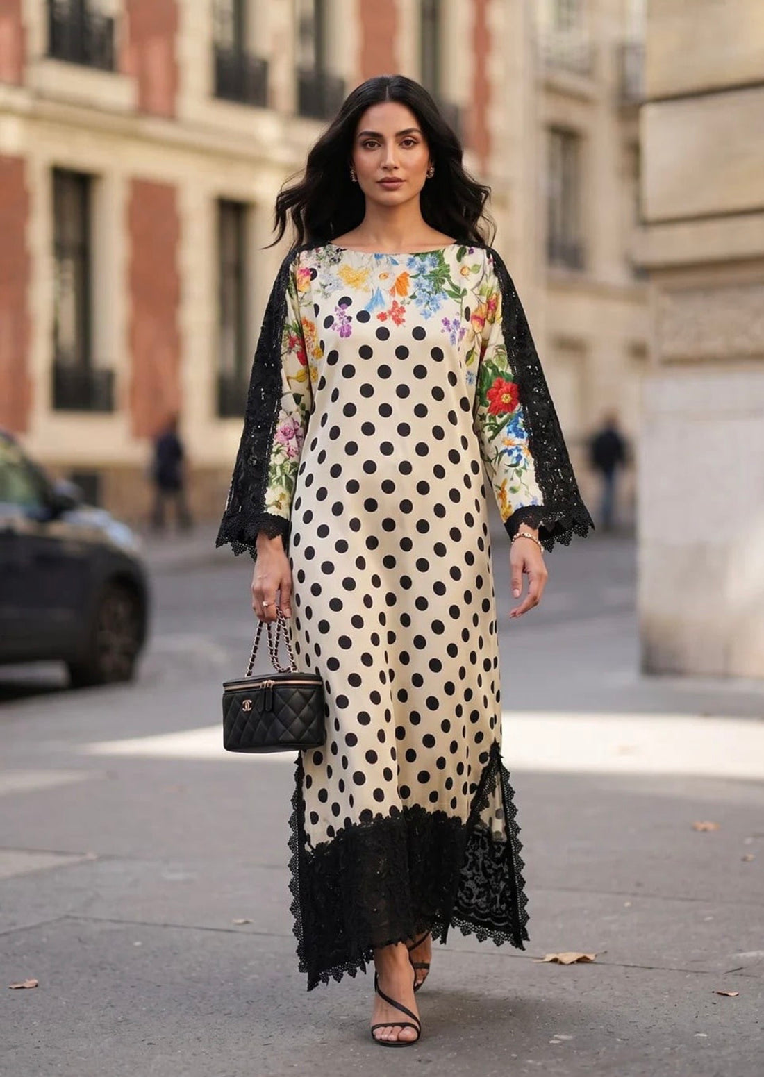 ZARQASH KAFTAN DIGITAL PRINTED SILK - 2 PIECE - UNSTITCHED