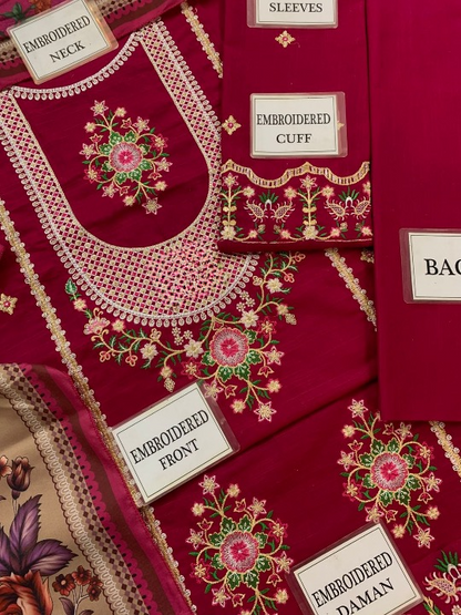 ANEELA’S EMBROIDERED LAWN - 3 PC UNSTITCHED