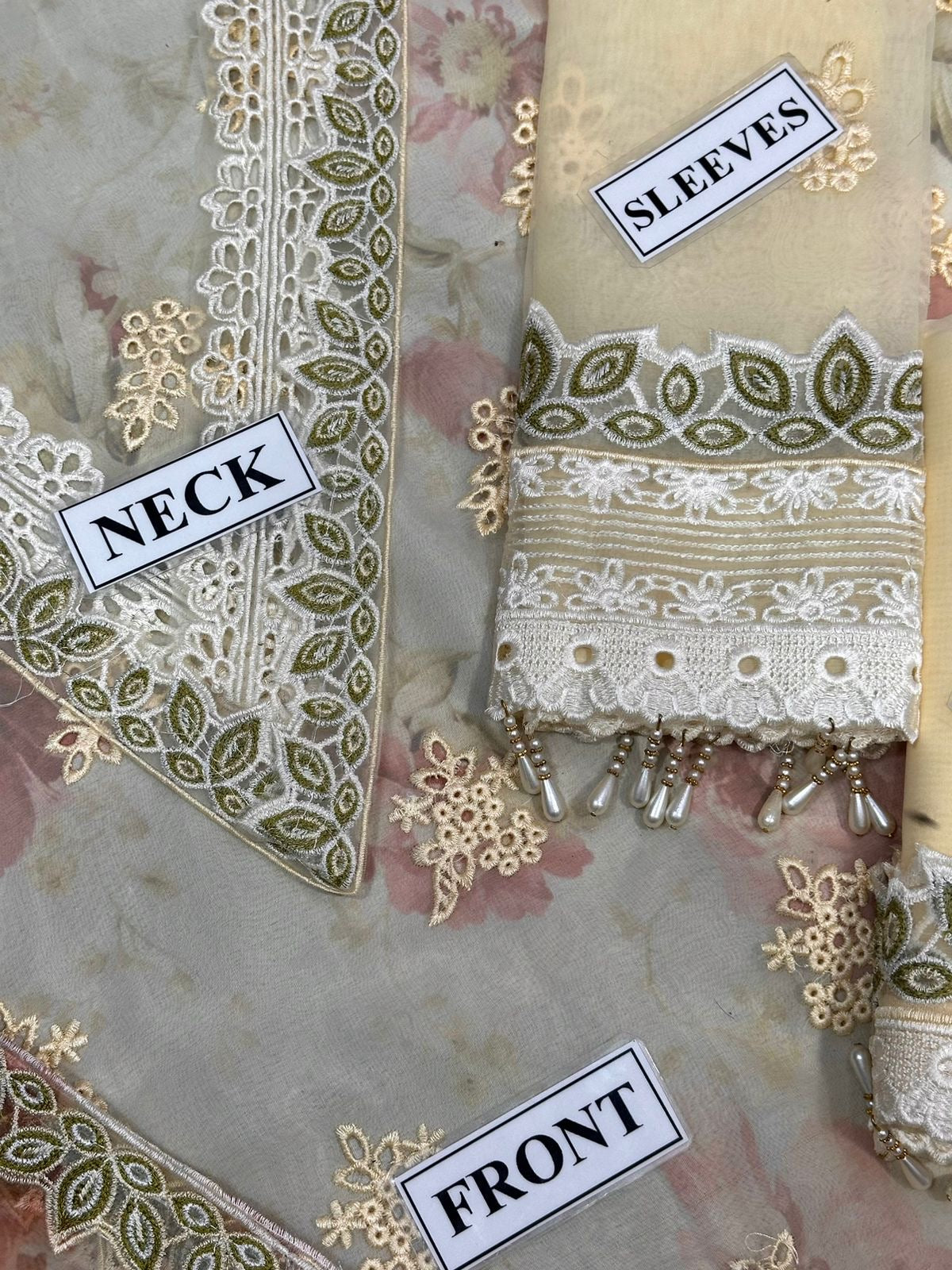 BAROQUE EMBROIDERED ORGANZA - 3 PC UNSTITCHED