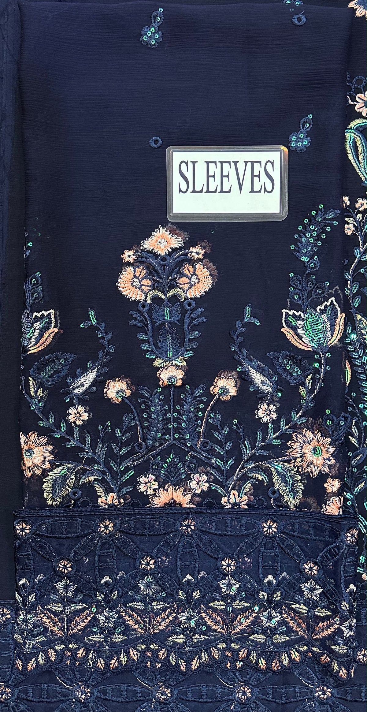MARYAM’S EMBROIDERED CHIFFON DRESS - 3 PC UNSTITCHED