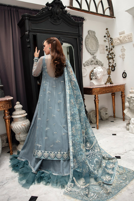 ABBAS JAMIL LUXURY EMBROIDERED ORGANZA - 3 PC UNSTITCHED