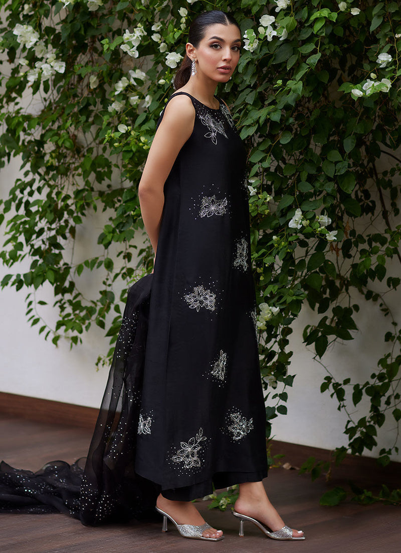 FARAH TALIB AZIZ EMBROIDERED HANDMADE ORGANZA - 3 PC UNSTITCHED