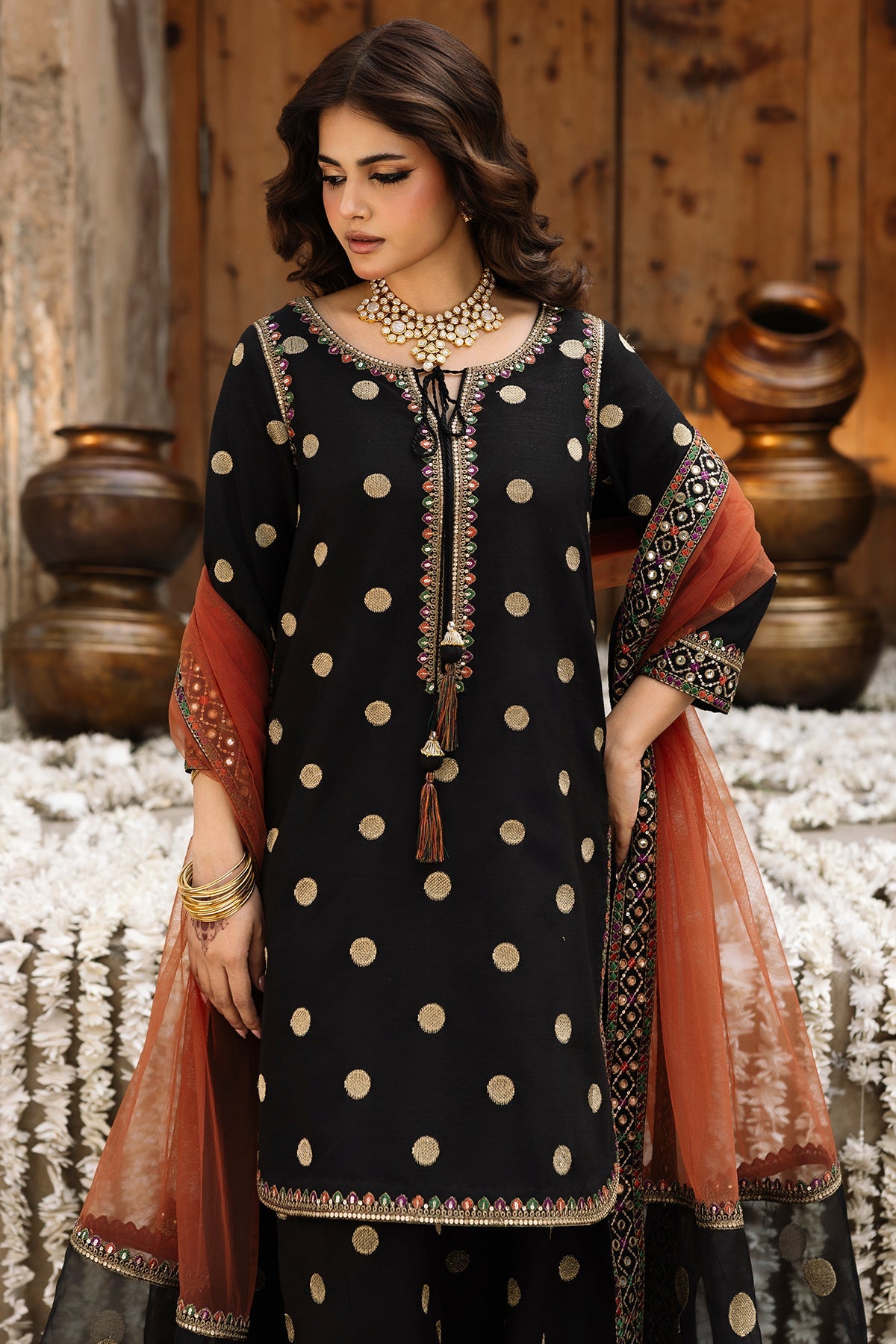 CHARIZMA EMBROIDERED COTTON SILK - 3 PC UNSTITCHED