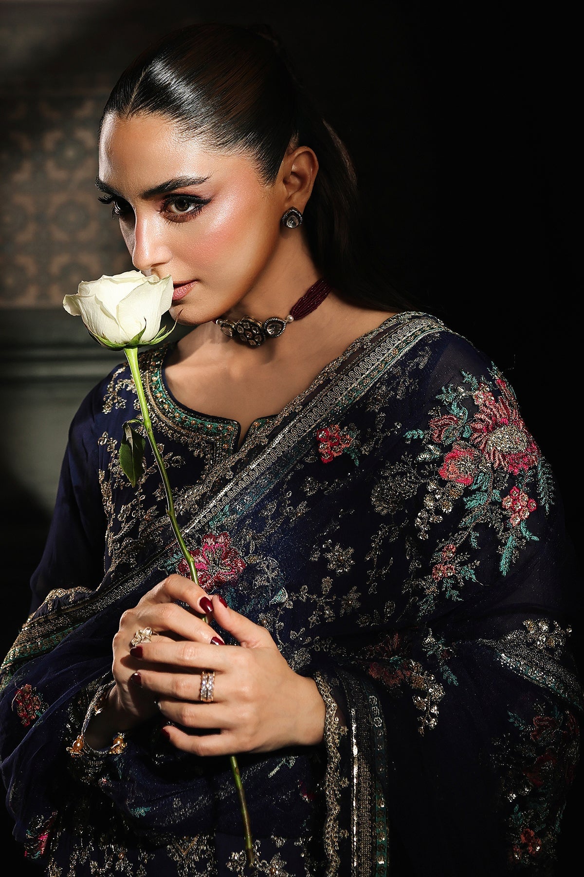 CHARIZMA LUXURY EMBROIDERED CHIFFON - 3 PC UNSTITCHED
