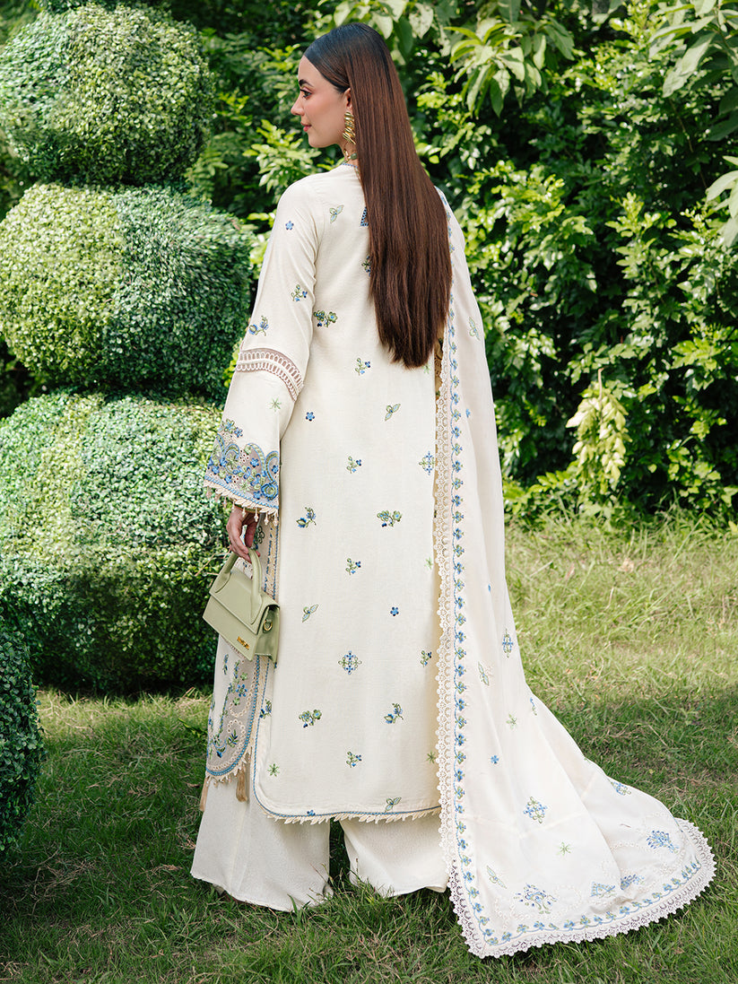 MAHNUR EMBROIDERED CHIKANKARI LAWN - 3 PC UNSTITCHED