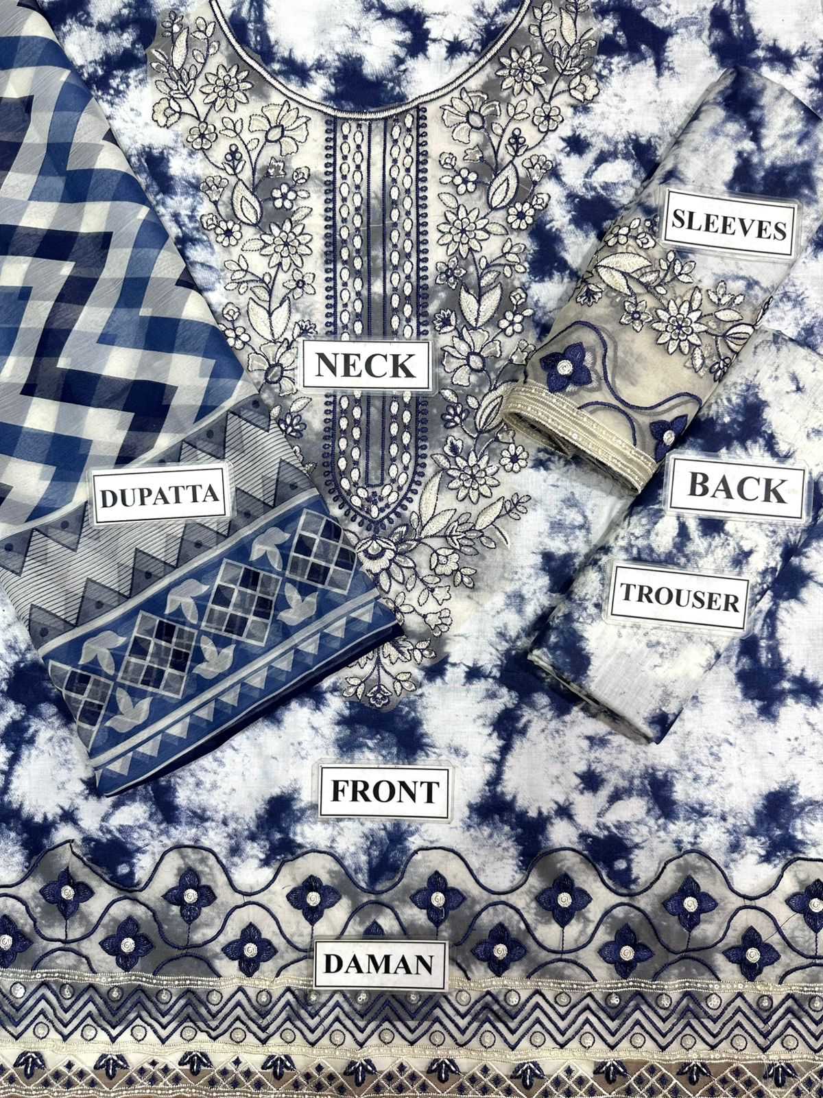 SAPPHIRE EMBROIDERED PRINTED LAWN - 3 PC UNSTITCHED