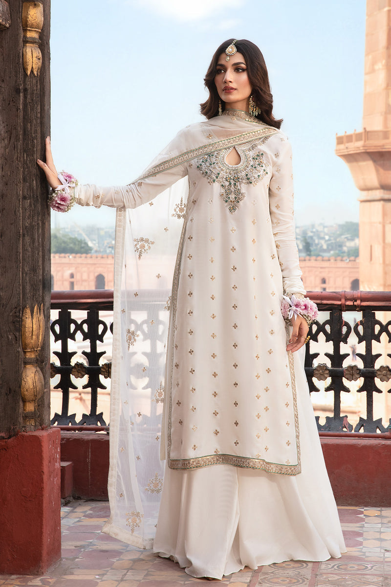 SOO KAMAL LUXURY RAW SILK EMBROIDERED - 3 PC UNSTITCHED