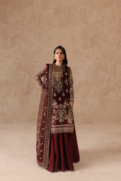 ALIZEH LUXURY WEDDING EMBROIDERED CHIFFON - 3 PC UNSTITCHED