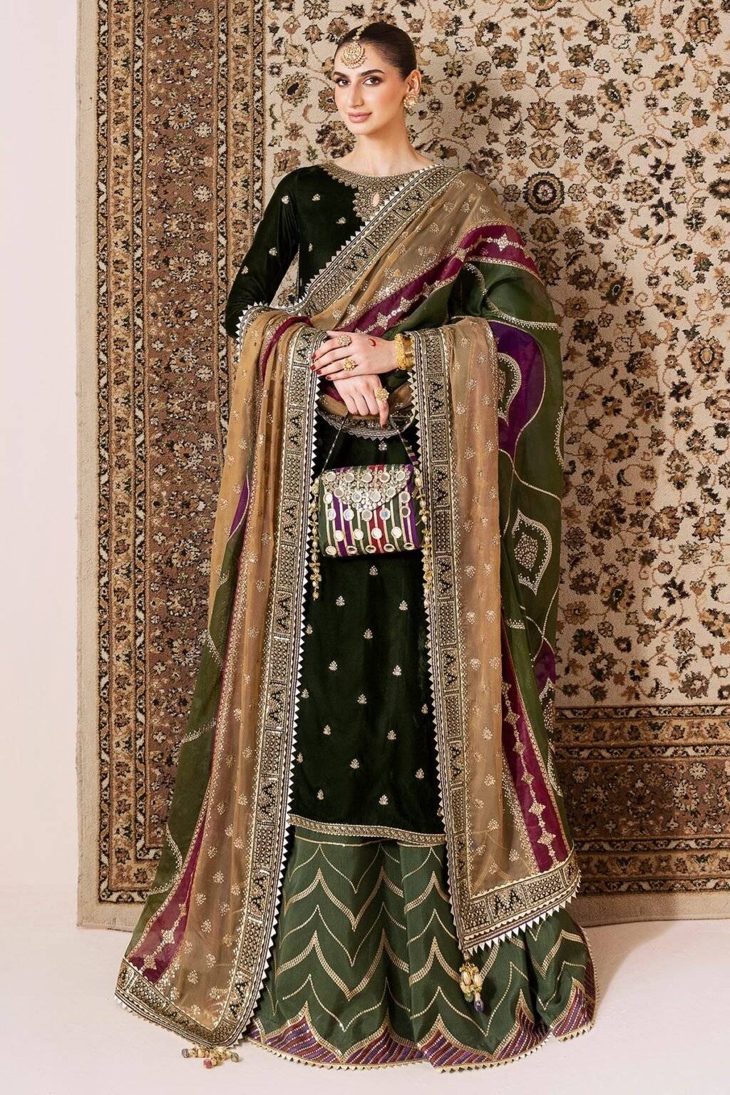 JAZMIN EMBROIDERED VELVET - 3 PC UNSTITCHED