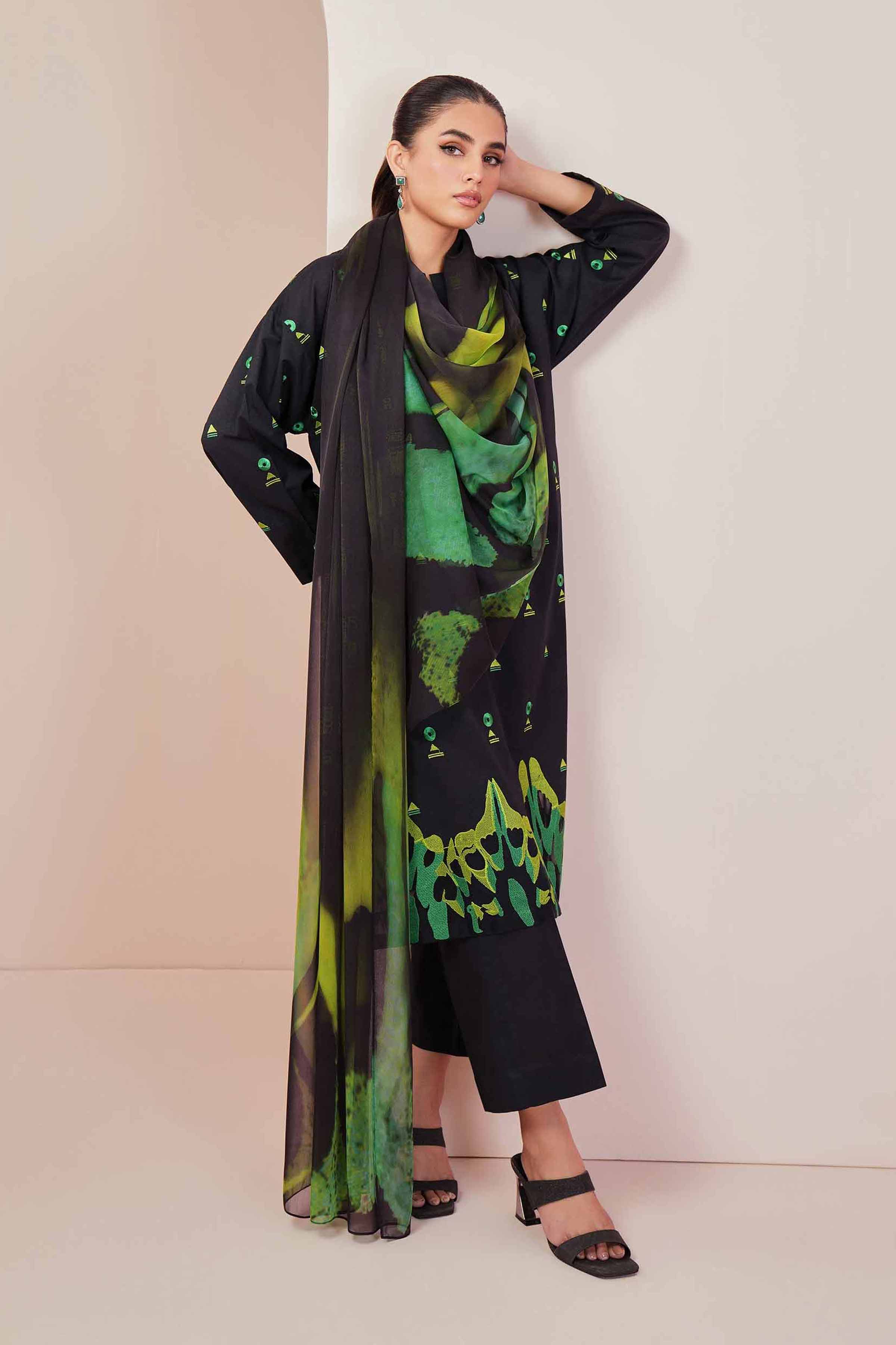 NISHAT EMBROIDERED LAWN - 3 PC UNSTITCHED