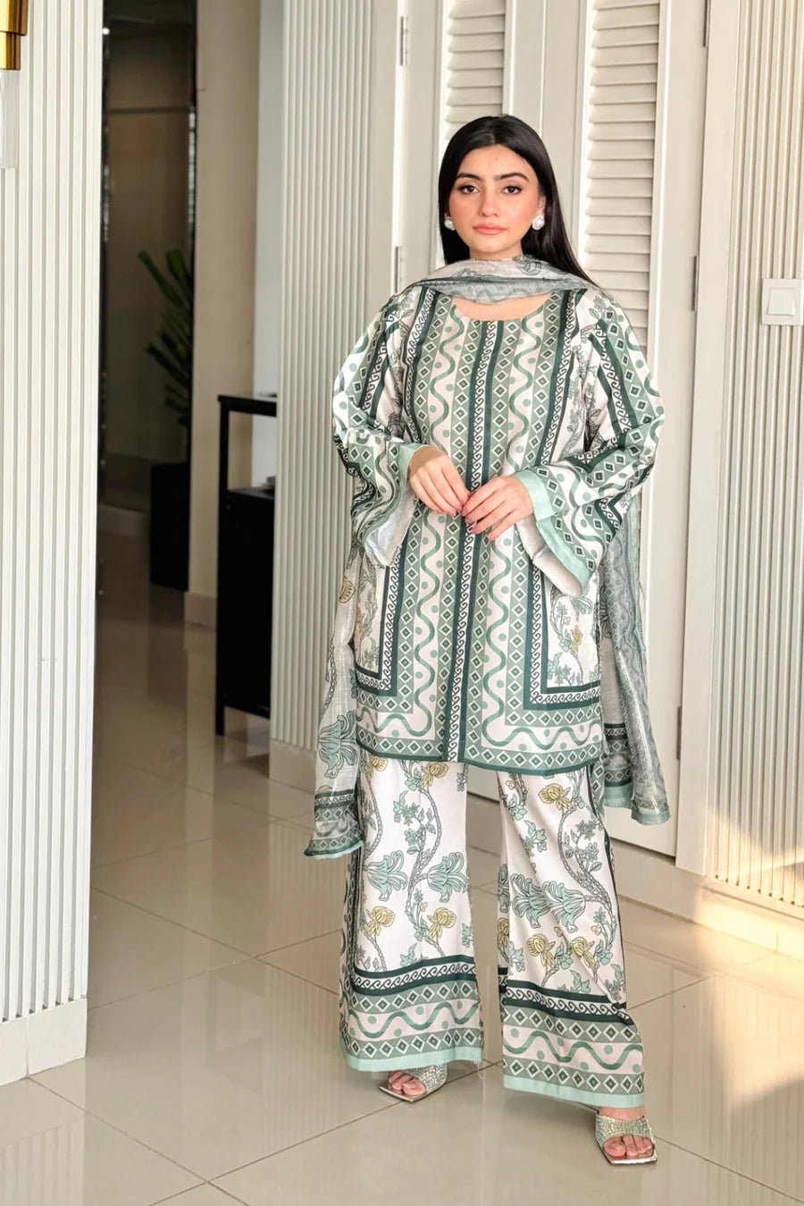 HOORAIN’S PRET DIGITAL PRINTED RAW SILK - 3 PC STITCHED