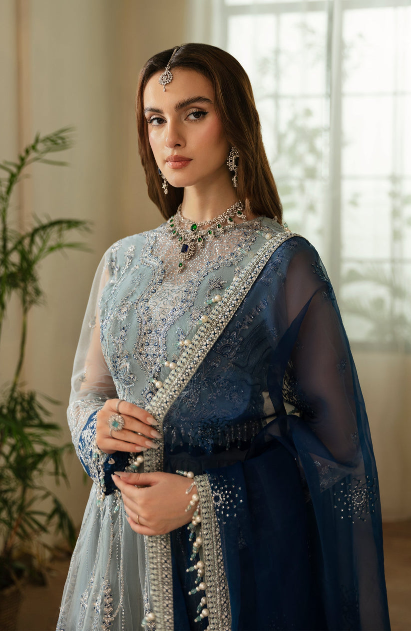 ELESHIA WEDDING EMBROIDERED NET MAXI - 3 PC UNSTITCHED
