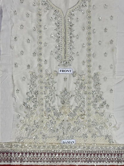 GULAAL LUXURY EMBROIDERED CHIFFON - 3 PC UNSTITCHED