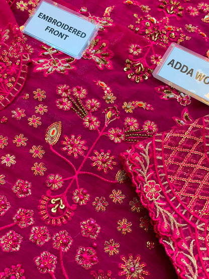 EMAAN ADEEL LUXURY EMBROIDERED CHIFFON - 3 PC UNSTITCHED