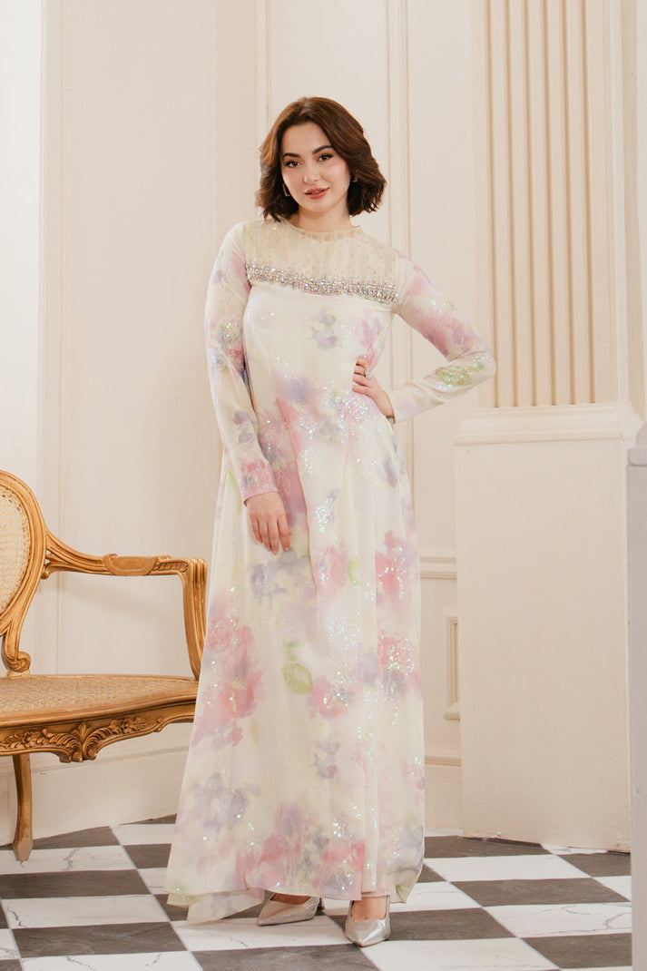 LULUSAR FORMALS EMBROIDERED DIGITAL PRINTED SILK - 3 PC UNSTITCHED