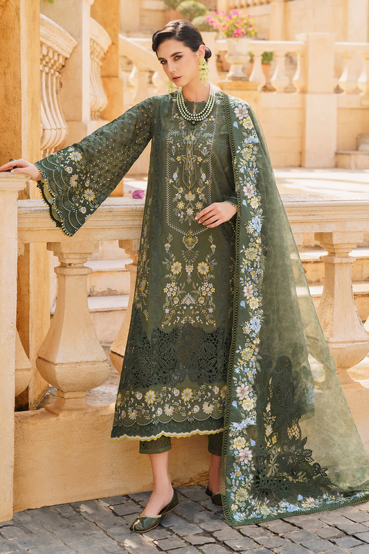 BAROQUE LUXURY EMBROIDERED LAWN - 3 PC UNSTITCHED