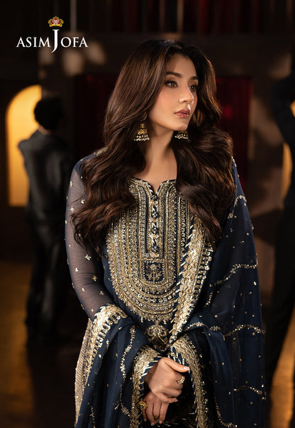 ASIM JOFA EMBROIDERED CHIFFON - 3 PC UNSTITCHED