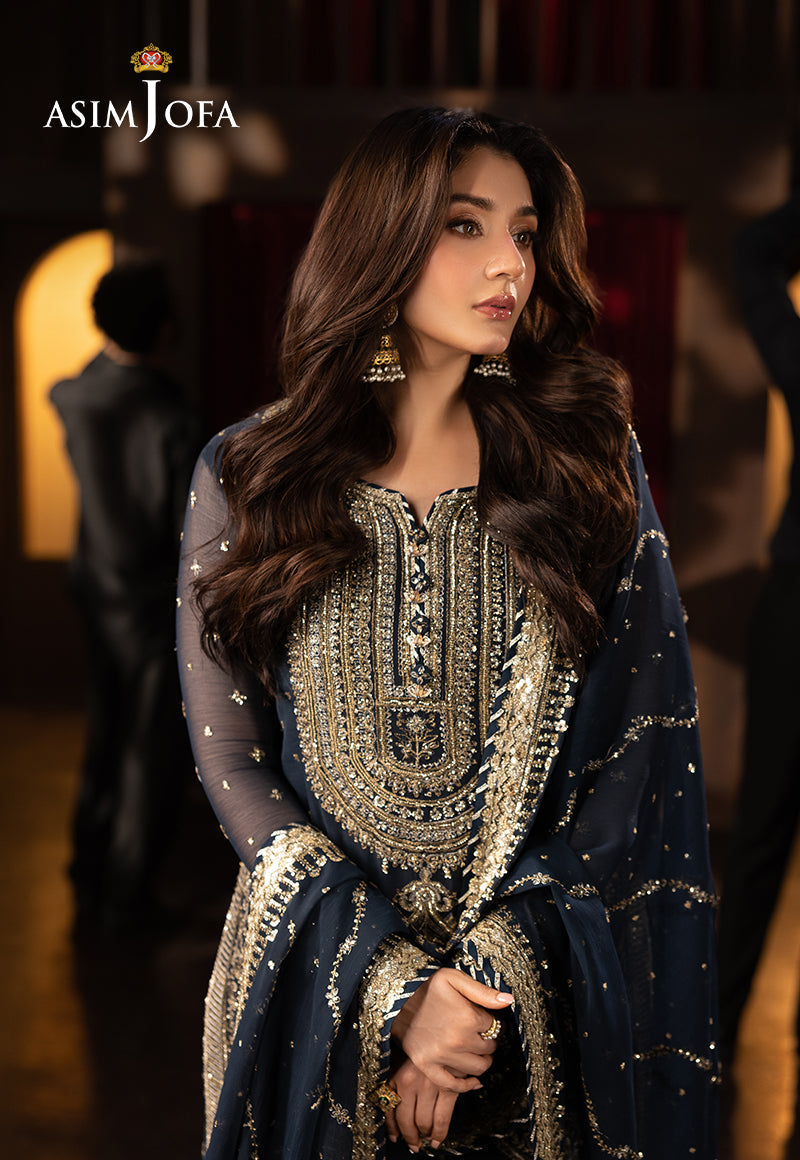 ASIM JOFA EMBROIDERED CHIFFON - 3 PC UNSTITCHED