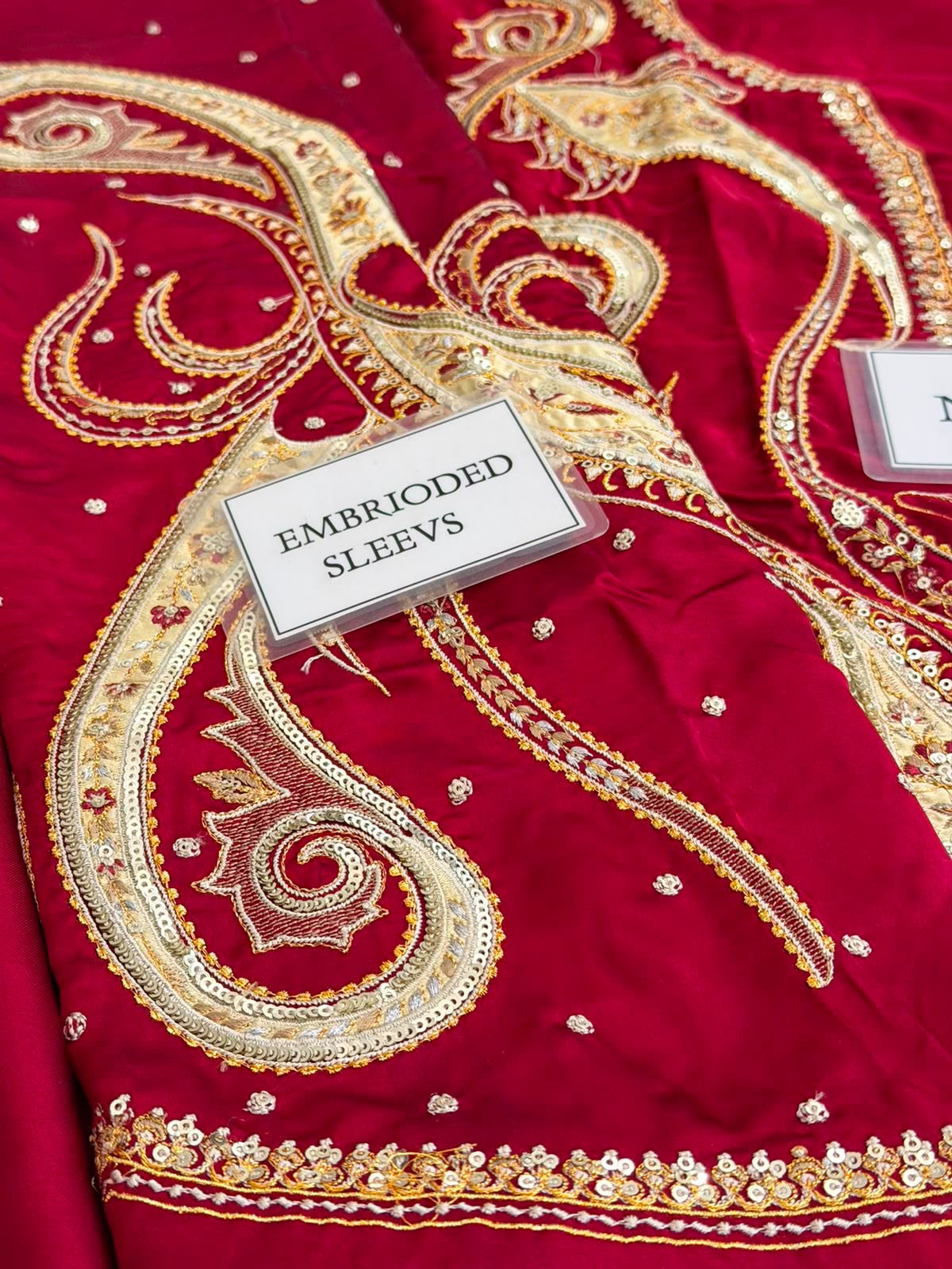 ETHNC LUXURY EMBROIDERED SILK KAFTAN - 3 PC UNSTITCHED