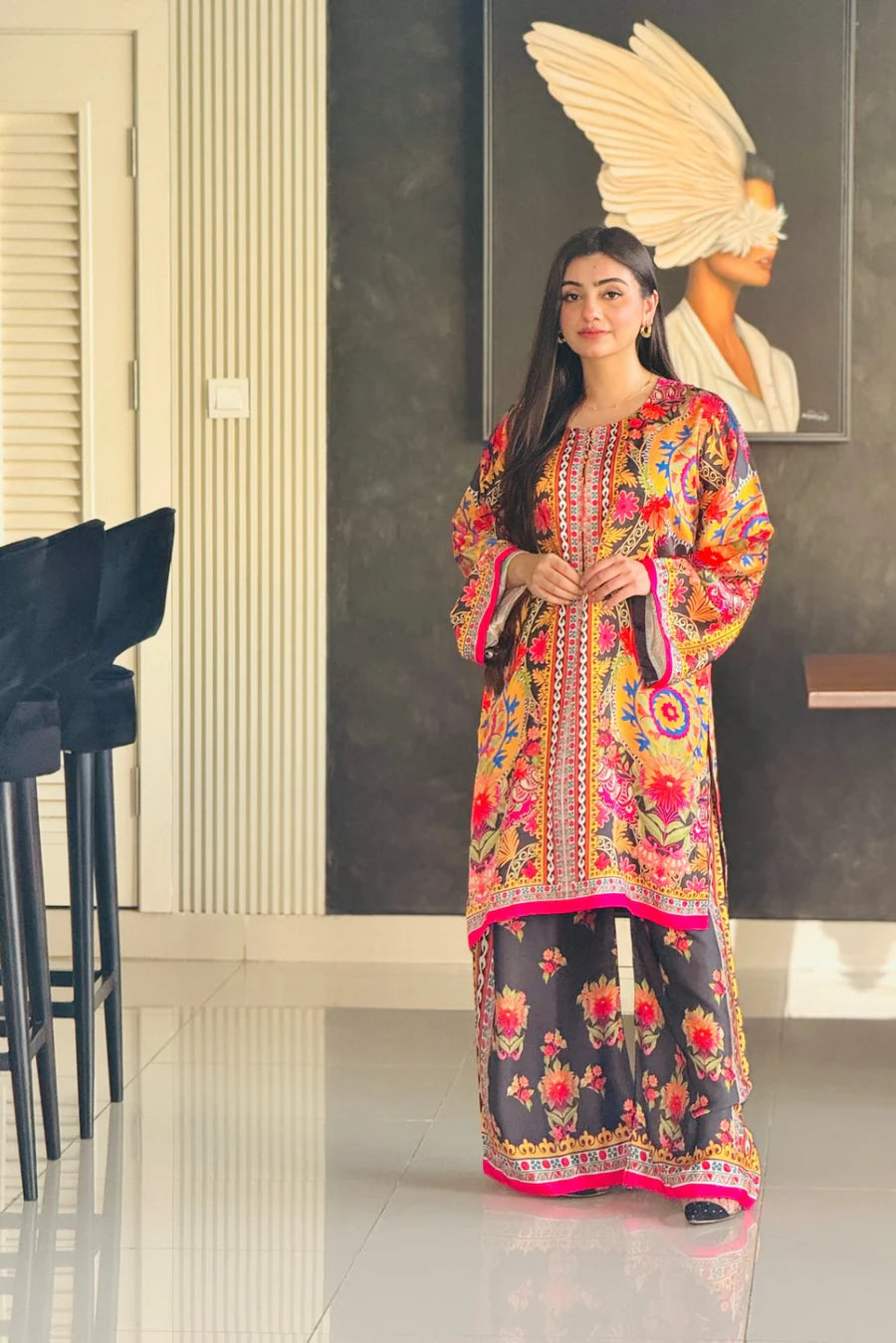HOORAIN’S PRET DIGITAL PRINTED SILK - 2 PC STITCHED