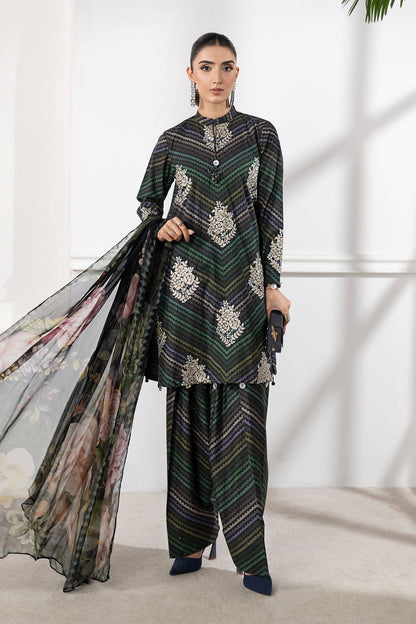 MARIA B FORMALS PRINTED EMBROIDERED LAWN - 3 PC UNSTITCHED