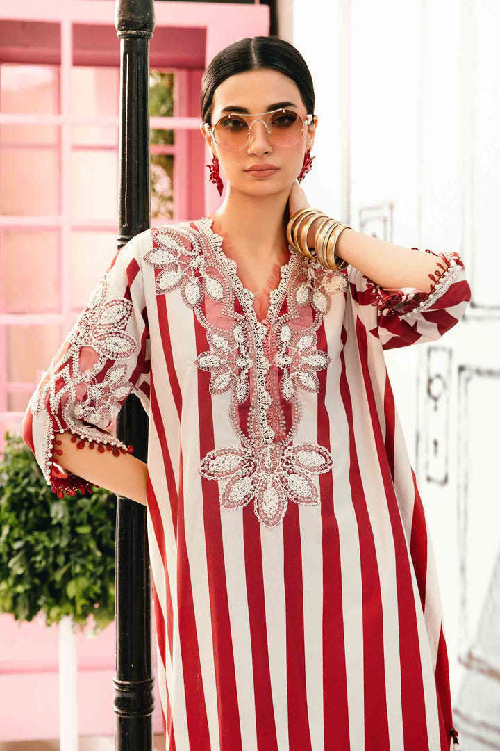 MARIA B EMBROIDERED PRINTED LAWN - 3 PC UNSTITCHED