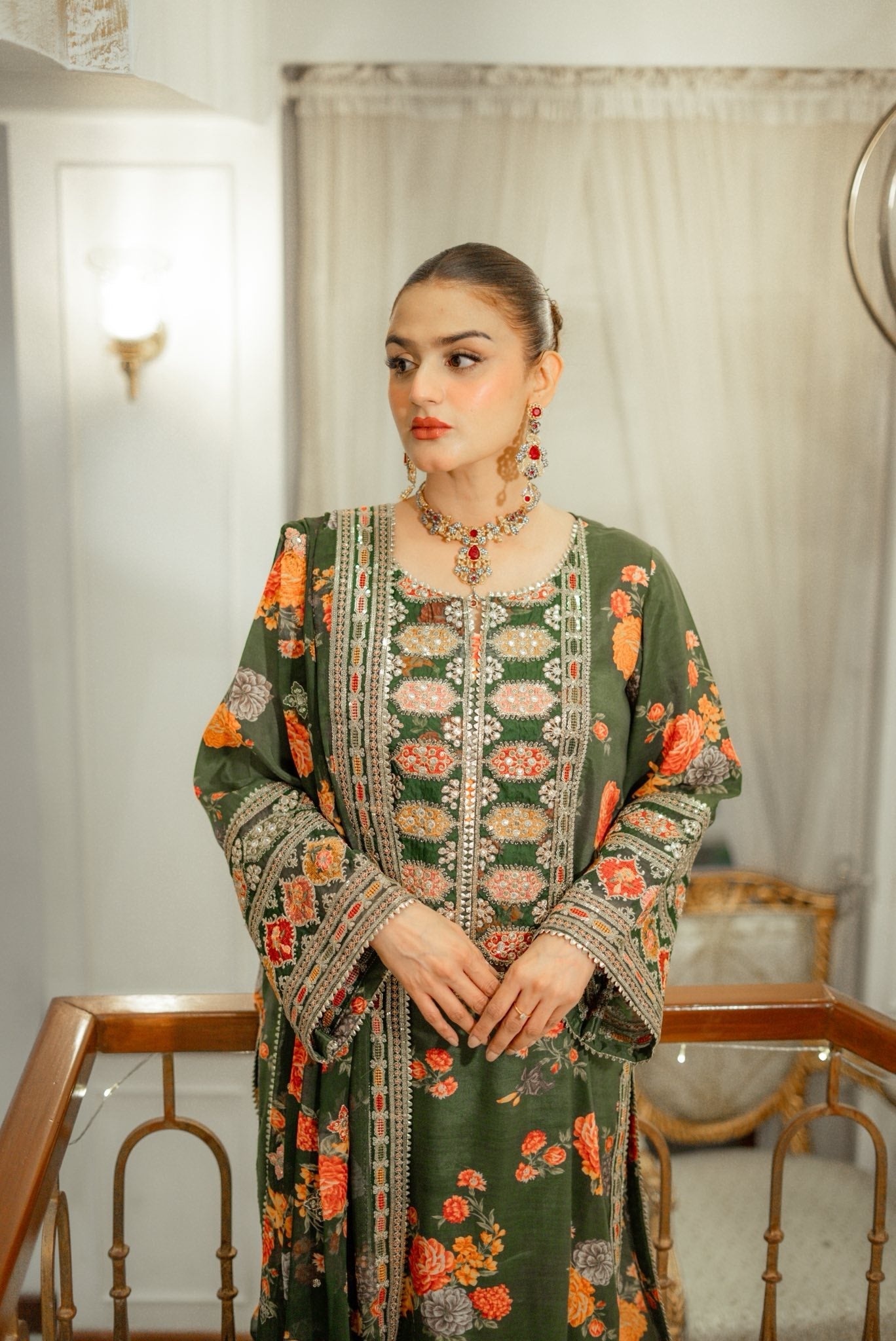 ANEELA’S EMBROIDERED SILK - 3 PC UNSTITCHED