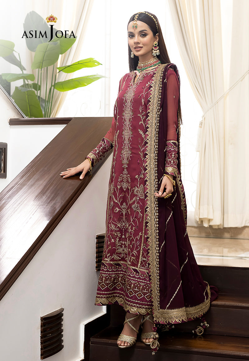 ASIM JOFA EMBROIDERED CHIFFON - 3 PC UNSTITCHED