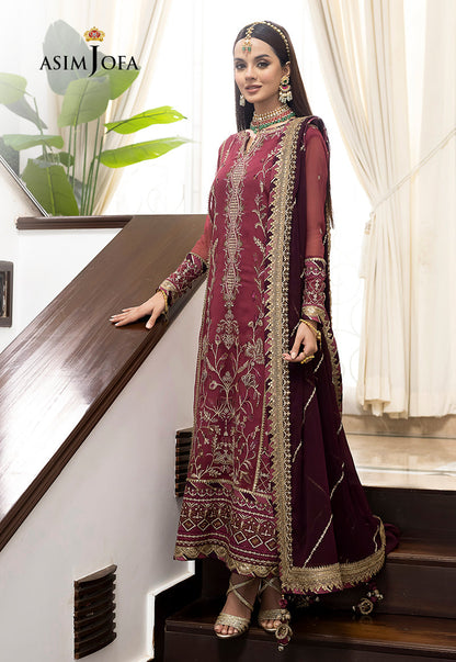 ASIM JOFA EMBROIDERED CHIFFON - 3 PC UNSTITCHED