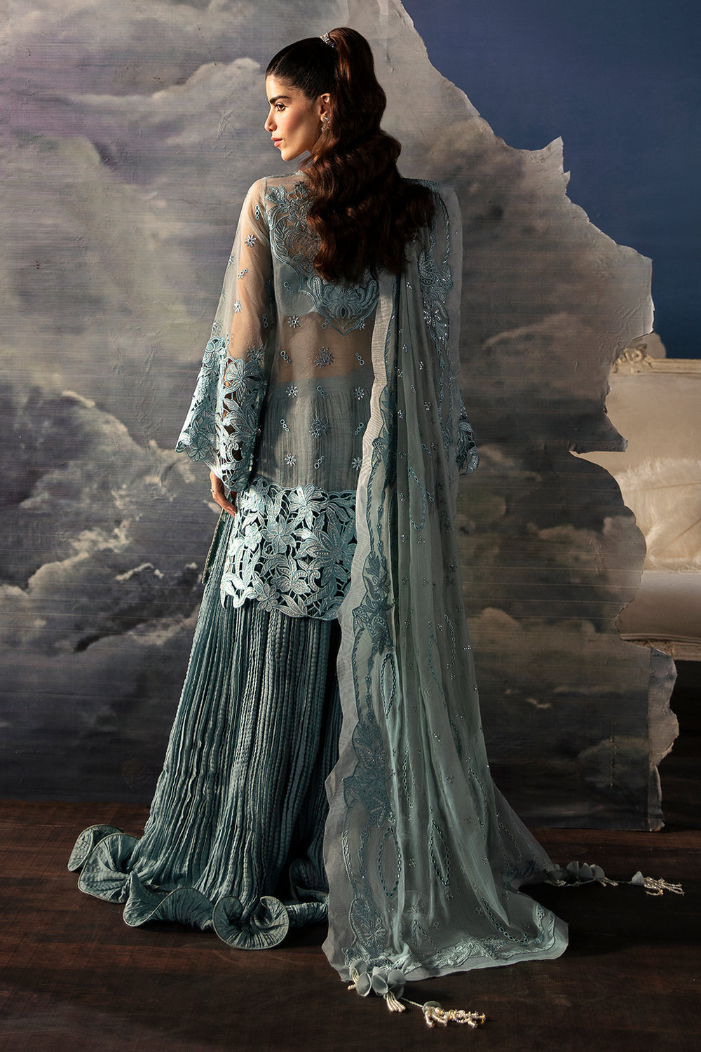 AFROZEH LUXURY EMBROIDERED ORGANZA - 3 PC UNSTITCHED