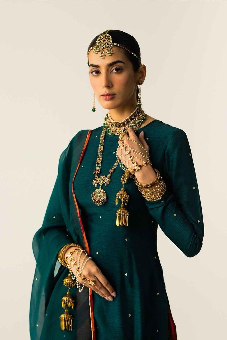 ETHNC EMBROIDERED CHIFFON DRESS FARSHI SHALWAR - 3 PC UNSTITCHED