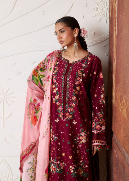 HUSSAIN REHAR LUXURY EMBROIDERED LAWN - 3 PC UNSTITCHED